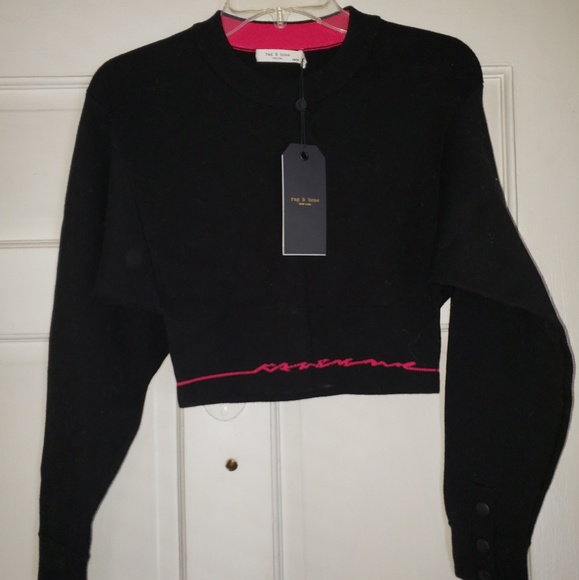 Sold!! NWT - Rag & Bone "Black Sharon Top" size XS - Picture 1 of 5